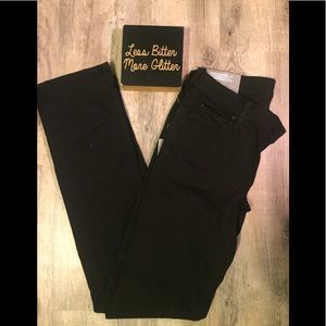 7 for all mankind black classic straight leg jeans